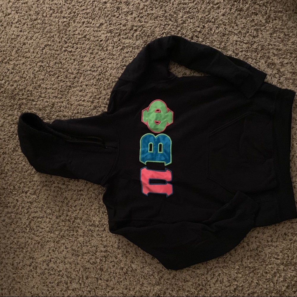 Neon pi beta phi lettered black hoodie
